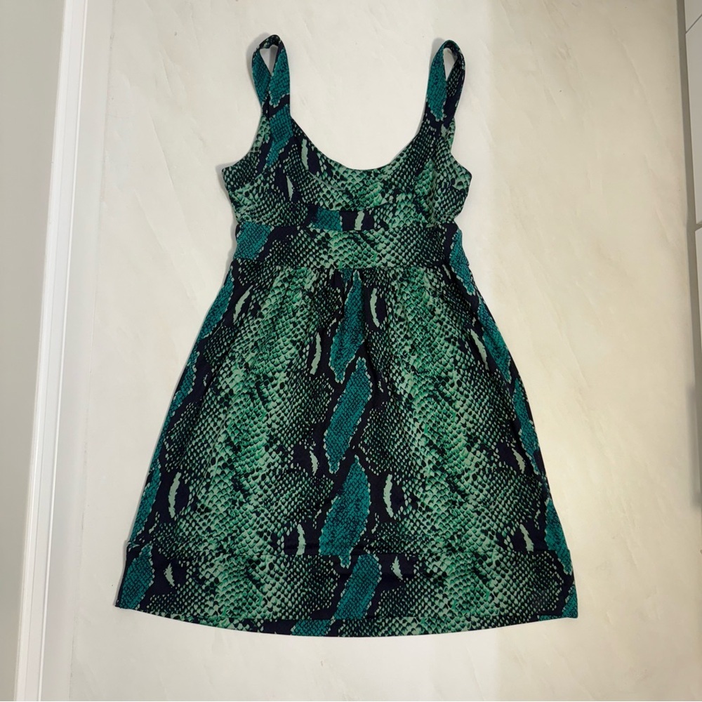 Diane Von Furstenberg Silk Snake Print Sleeveless Dress Size 10 - Picture 5 of 10